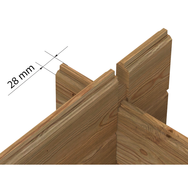 CASETTA IN LEGNO IMPREGNATO PAOLA CM. 206X176 LOSA LEGNAMI